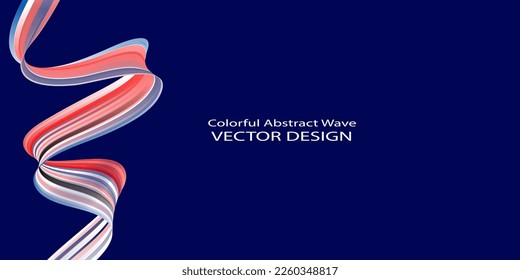 Fondo colorido de la ola abstracta. Ilustración vectorial para su diseño