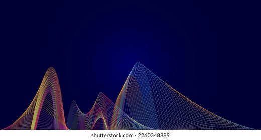 Fondo colorido de la ola abstracta. Ilustración vectorial para su diseño