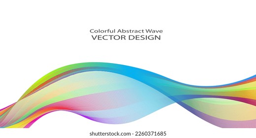 Farbiger abstrakter Wellenhintergrund. Vektorgrafik für Ihr Design