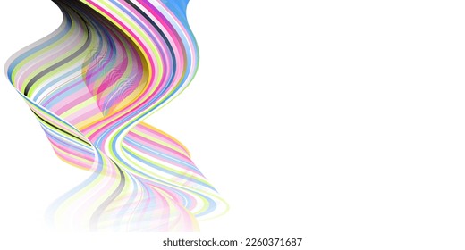 Fondo colorido de la ola abstracta. Ilustración vectorial para su diseño