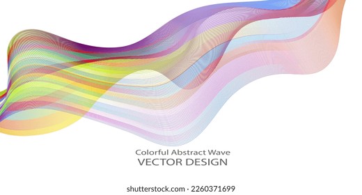 Colorful Abstract wave background. Vector illustration for your design