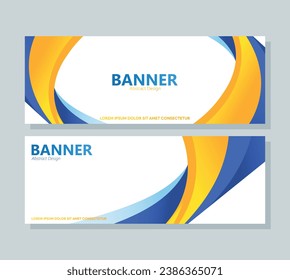colorful abstract wave banner design