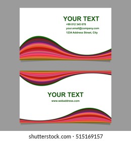 Colorful abstract wave design business card template set