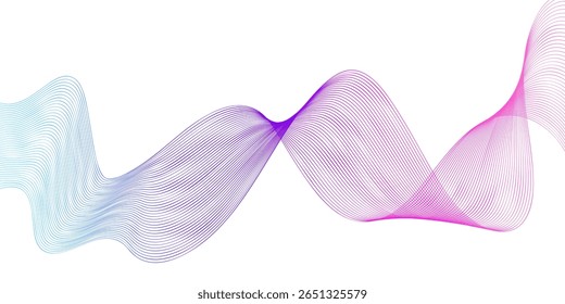 Colorful abstract wave design creating a sense of movement and fluidity in a minimalist style