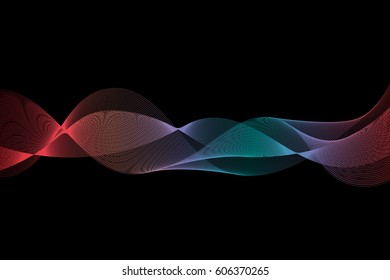 colorful abstract wave flow design.vector and illustration