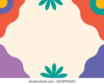 Ilustração Colorida Abstrata Do Vetor De Quadro De Onda.