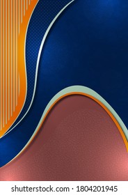 Colorful abstract wave geometric background. Composition of liquid forms. Template for banner, flyer, cover, business card. Vector illustration