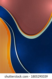 Colorful abstract wave geometric background. Composition of liquid forms. Template for banner, flyer, cover, business card. Vector illustration