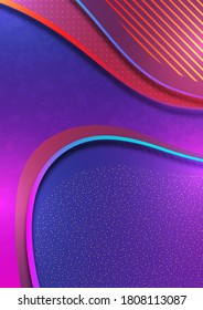 Fondo geométrico colorido de ondas abstractas. Tendencia del degradado. Composición de formas líquidas. Plantilla para banner, volante, portada, tarjeta de visita. Ilustración del vector