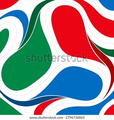 A colorful abstract wave pattern inspired by the ball design for official football tournaments.