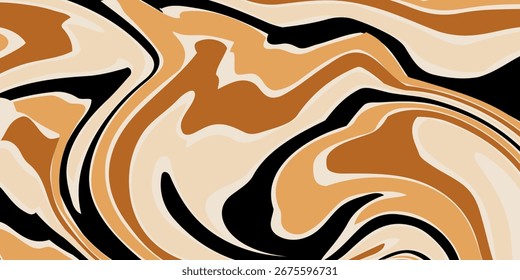 Colorful abstract wave pattern on beige.Vector Illustration.