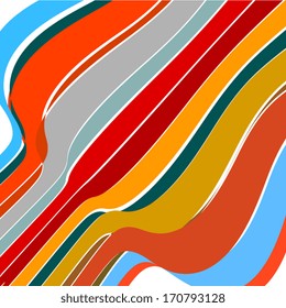 colorful abstract wave stripe pattern background