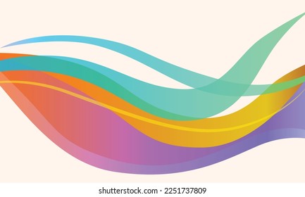 colorful abstract wave vector background Art Illustration