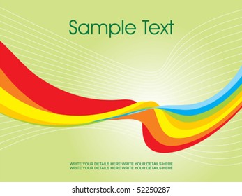 colorful abstract wave vector background illustration