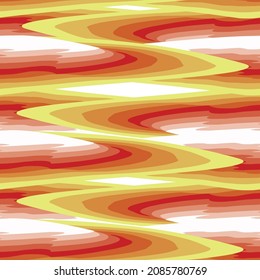 colorful abstract wave vector design illustration seamless pattern on white background. Colorful stylish illustration. Floral background. Summer themed design. Printing and textiles. Exotic wallpaper