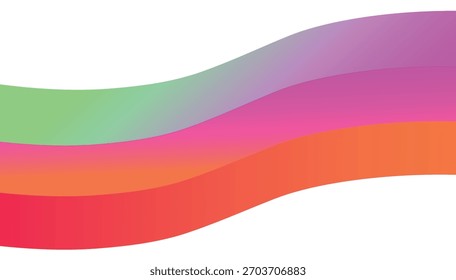 Ilustração de vetor de onda abstrata colorida para o pano de fundo moderno do projeto do arco-íris