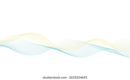 A colorful abstract wave with vibrant hues. Digital wave illustration. Simple gradient wave.