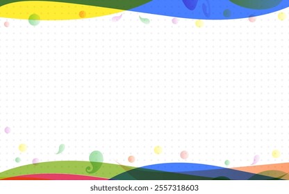 Colorful abstract wave water splash summer spring banner poster presentation background shape paint rainbow color ink dripped bubble stationary graphic decoration