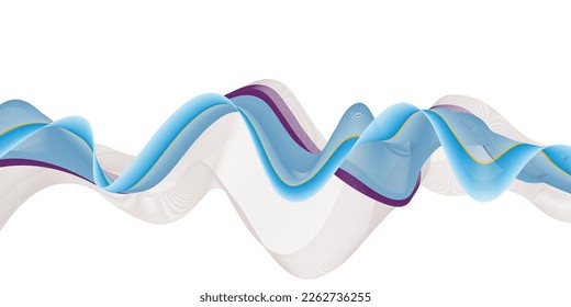 Colorful Abstract Wave for your design, banner, background, wallpaper