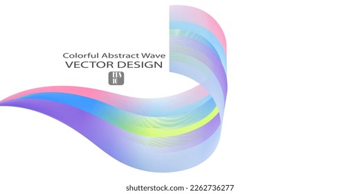 Colorful Abstract Wave for your design, banner, background, wallpaper