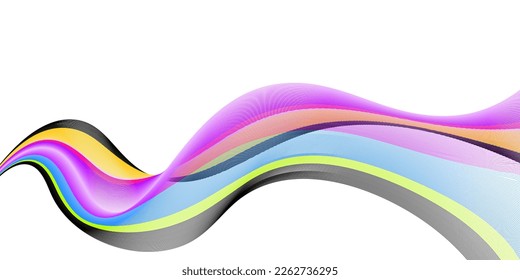 Colorful Abstract Wave for your design, banner, background, wallpaper