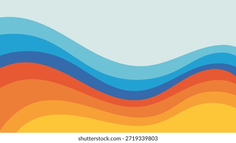 Um fundo colorido abstrato ondas
