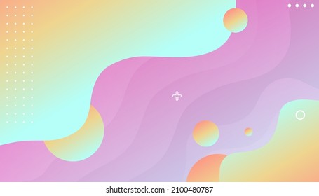 Colorful abstract waves background. Fluid vector gradient design for banner, post 