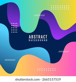 Colorful abstract waves background overlap layer on bright space with flowing effect decoration. Modern graphic design element cutout style concept for web banner, art, flyer, card, or brochure cover