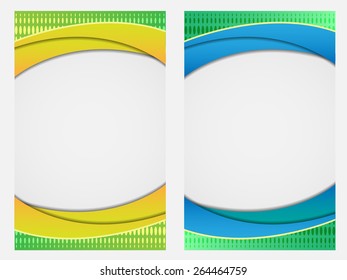 Colorful abstract waves empty brochure / booklet / book cover for your design