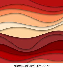 Colorful abstract waves texture background for text and message website design with shadow overlap. Interior wall decoration.Vector illustration.