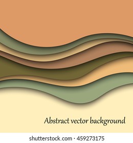 Colorful abstract waves texture background for text and message website design with shadow overlap. Interior wall decoration.Vector illustration.