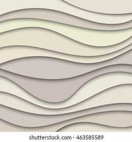 Colorful abstract waves texture background for text and message website design with shadow overlap. Interior wall decoration.Vector illustration.