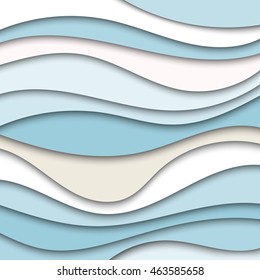 Colorful abstract waves texture background for text and message website design with shadow overlap. Interior wall decoration.Vector illustration.