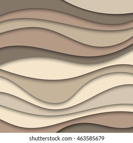 Colorful abstract waves texture background for text and message website design with shadow overlap. Interior wall decoration.Vector illustration.