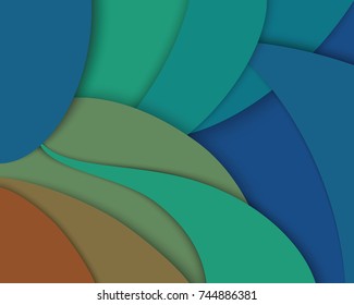 Colorful abstract waves texture background for text and message website design with shadow overlap. Interior wall decoration.Vector illustration.