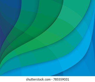 Colorful abstract waves texture background for text and message website design with shadow overlap. Interior wall decoration.Vector illustration.