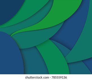 Colorful abstract waves texture background for text and message website design with shadow overlap. Interior wall decoration.Vector illustration.