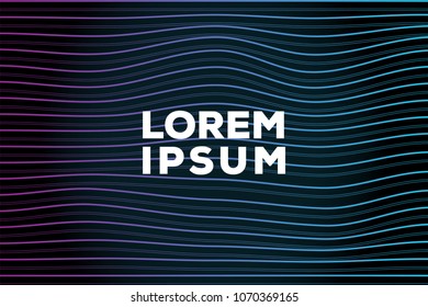 Colorful abstract waves vector backgroud. Digital frequency track equalizer. Horizontal waves dynamic illustration.