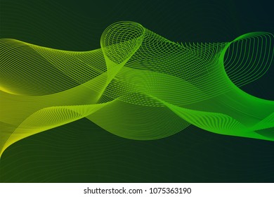 Colorful abstract waves vector backgroud. Digital frequency track equalizer. Horizontal waves dynamic illustration.
