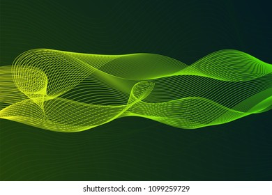 Colorful abstract waves vector backgroud. Digital frequency track equalizer. Horizontal waves dynamic illustration.