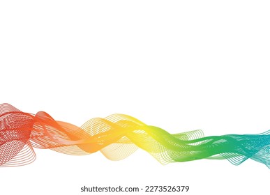Olas coloridas y abstractas. ilustración vectorial