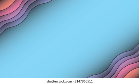 Colorful Abstract wavy background free vector