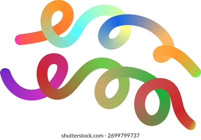 colorful abstract wavy background with gradient curved lines and 3d ribbon shapes for modern vector design.