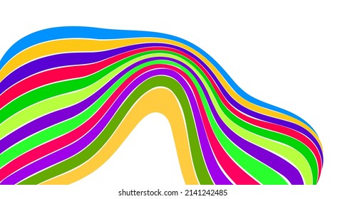 diseño colorido de fondo de líneas onduladas abstractas, diseño de pancartas