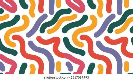 Colorful Abstract Wavy Lines Pattern