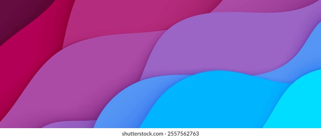 Colorful abstract wavy shape background gradient design vector