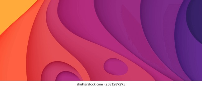 Colorful abstract wavy shape background gradient design vector