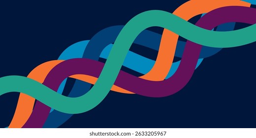 Colorful abstract wavy shape layers background gradient design vector illustration