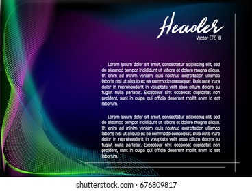 Colorful abstract web banner with dots and gradient transition. Vector illustration, EPS 10. Background with space for text for presentations, banners, covers.