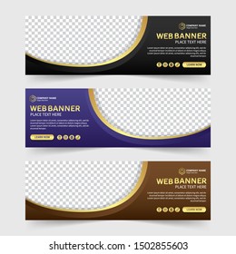 Colorful abstract web banner template